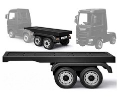 Lean Cars HL358 Mercedes Actros juoda puspriekabė