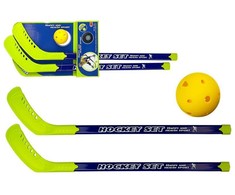Lean Toys Florbolo rinkinys su 2 lazdomis, 4 dalių, 75 cm