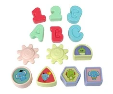 Lean Toys Interaktyvus mokomasis kubas su formomis ir pianinu