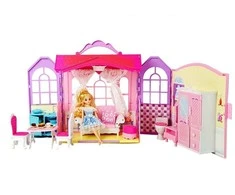 Lean Toys Sulankstomas lėlių namelis 88×35×16 cm