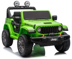 Lean Cars Žalias elektrinis automobilis Jeep Rubicon DK-JWR556