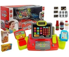 Lean Toys Vaikiškas kasos aparatas su jutikliniu ekranu ir priedais