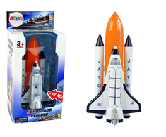 Lean Toys Žaislinė kosminė raketa su metaliniu erdvėlaiviu LeanToys