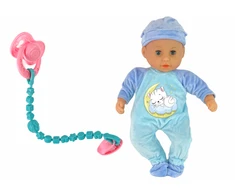 Lean Toys Baby Doll lėlė su mėlyna pižama