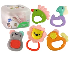 Lean Cars Lean Toys Kramtukų ir barškučių rinkinys 5 vnt.
