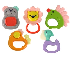 Lean Cars Lean Toys Kramtukų ir barškučių rinkinys 5 vnt.