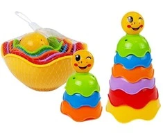 Piramidka Spalvinga piramidė vaikams Lean Toys