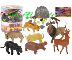 Lean Toys Figūrėlių rinkinys Safari gyvūnai, 34 el.