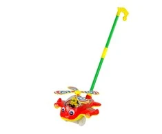 Lean Toys Lėktuvas stumdukas su varpeliu 24x24x18 cm