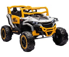 Lean Cars Baterijomis Varomas 4x4 Visureigis M1, Baltas ir Geltonas