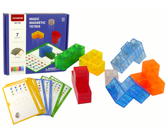 Vaikiškas magnetinių kaladėlių rinkinys kubas Lean toys, 7 vnt.