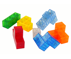 Vaikiškas magnetinių kaladėlių rinkinys kubas Lean toys, 7 vnt.