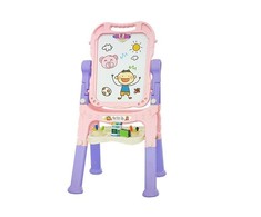 Lean Toys Dvipusė lenta su priedais 2in1, rožinė-violetinė