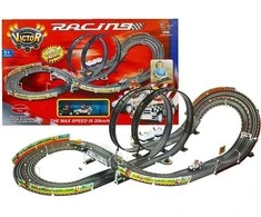 Lean Toys Lenktynių trasa su dviem automobiliais - 452 cm