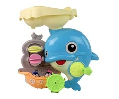 Vonios žaislas Lean Toys delfinas su kriokliu, 30x30x11 cm