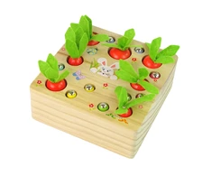 Lean Toys Medinis vaikų žaidimas su morkomis ir sliekais