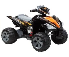Lean Cars Vidutinio dydžio Quad Juodas - Elektrinė važiuojanti transporto priemonė