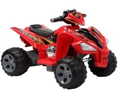 Lean Cars Vidutinio dydžio Quad Raudona - Elektrinė važiuojanti transporto priemonė