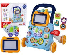 Lean Toys Muzikinis Stumdukas - Vaikštukas Su Piešimo lenta - Mėlynas