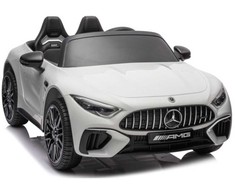 Dvivietis vaikiškas elektromobilis Lean Cars Mercedes AMG SL63, baltas