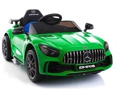 Vienvietis vaikiškas elektromobilis Mercedes GTR Lean Cars, žalias