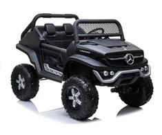 Lean Cars Mercedes Unimog elektrinis automobilis vaikams 4x4, juodas