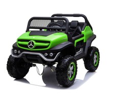 Lean Cars Akumuliatorinis automobilis Mercedes Unimog žalias