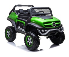 Lean Cars Akumuliatorinis automobilis Mercedes Unimog žalias