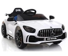 Lean Cars Vienvietis elektromobilis Mercedes GTR, baltas