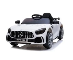 Lean Cars Vienvietis elektromobilis Mercedes GTR, baltas