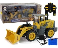 Lean toys Didžiulis ekskavatoriaus su įkrovikliu R/C LED nuotoliniu būdu valdomas.