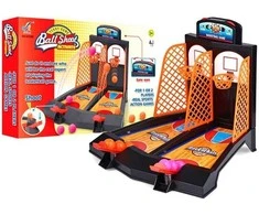 Lean Toys Gra Zręcznościowa Mini Koszykówka Juoda Piłki