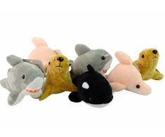 Maži pliušiniai jūros gyvūnai Lean Toys, 4 modeliai