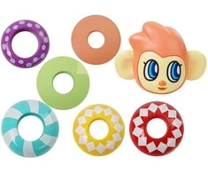 Piramidė Beždžionėlė Lean toys Mon Mon the Rainbow Stacker