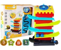 Lean Toys Interaktyvus edukacinis namelis su rūšiavimo mašinėlėmis, vaikams nuo 1 metų, lavina motoriką ir loginį mąstymą