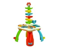 Lean Toys Interaktyvus žaislas vaikams su mokymosi lenta ir rutuline čiuožykla