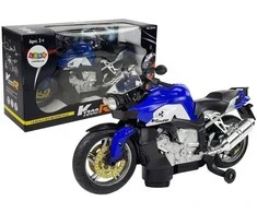 Žaislinis motociklas Lean Toys, mėlynas/juodas