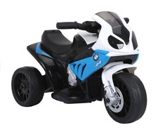 Lean Cars Vienvietis vaikiškas elektrinis motociklas BMW S1000RR, mėlynas