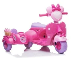 Lean Cars CREAM Triratis elektromobilis Scooter Ice Kreminis Shop JT5258, rožinis