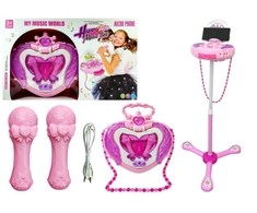 Žaislinis mikrofonas Lean Toys, rožinis