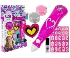 Lean Toys Nagų lakavimo rinkinys su blizgučių dozatoriumi ir laku