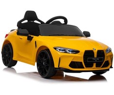 Vienvietis vaikiškas elektromobilis Lean cars BMW M4, geltonas