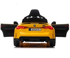 Vienvietis vaikiškas elektromobilis Lean cars BMW M4, geltonas