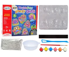 Lean Toys Kūrybinis rinkinys pelėdų magnetams su fluorescenciniais dažais