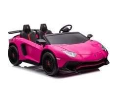 Lean Cars Dvivietis vaikiškas elektromobilis Lean Toys, rožinis