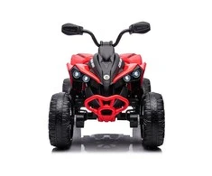 Lean Cars Vienvietis vaikiškas elektromobilis Quad, raudonas