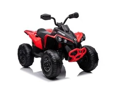 Lean Cars Vienvietis vaikiškas elektromobilis Quad, raudonas