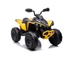 Lean Cars Akumuliatorinis keturratis- visureigis vaikams „Can-Am Renegade 4x4“, geltonos spalvos