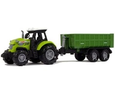 Lean Toys Žaislinis su priekaba traktorius