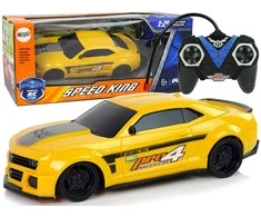 Lean Toys Nuotoliniu būdu valdomas sportinis automobilis 1:24 geltonas